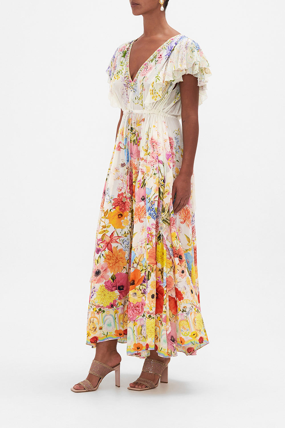 ALL OVER RUFFLE DRESS SUNLIGHT SYMPHONY
