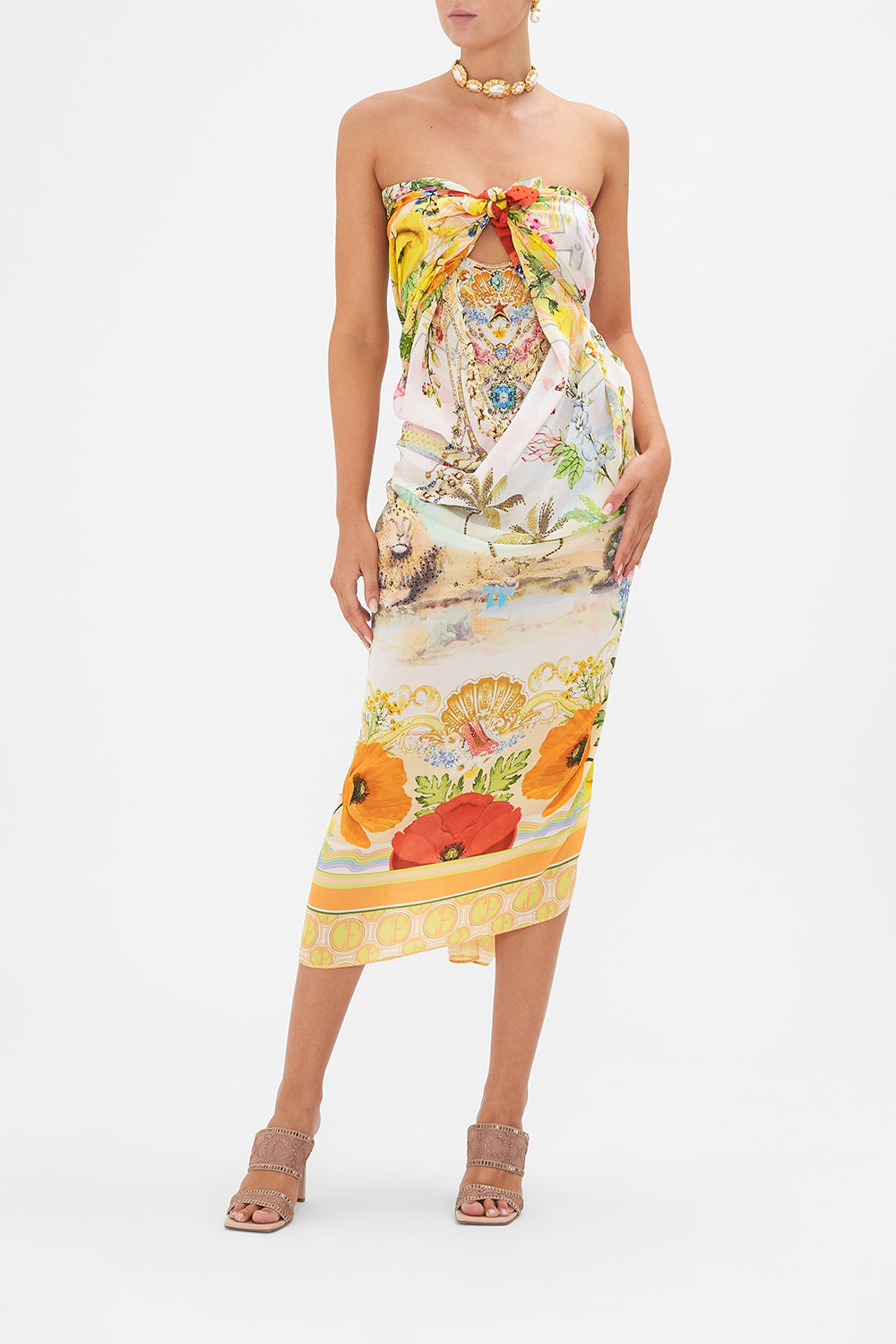 ROUND NECK KAFTAN SUNLIGHT SYMPHONY