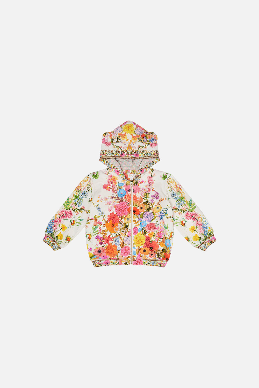 Kids Fleece Zip Hoodie 12-14 Delirium Days print by CAMILLA