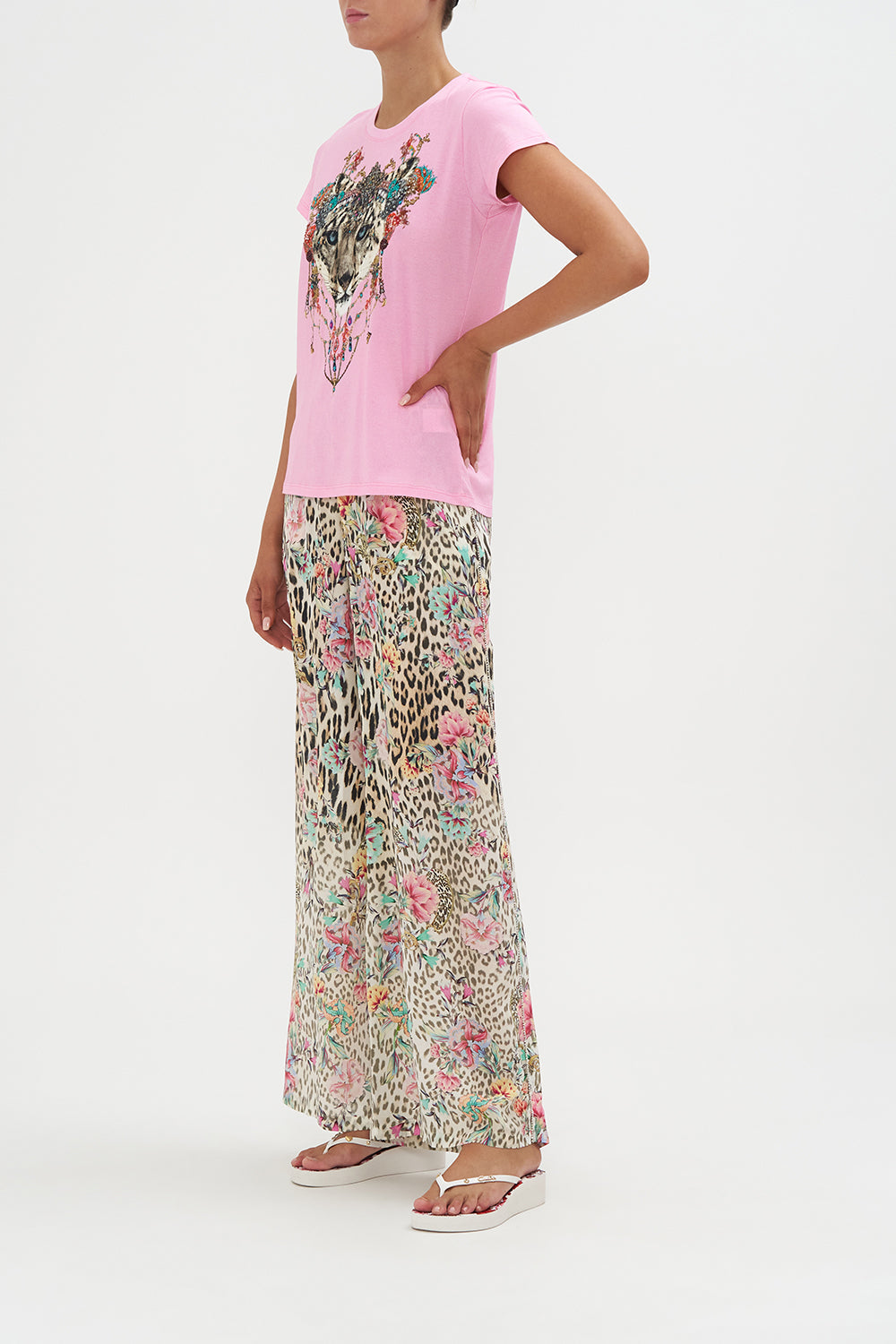 SLIM FIT ROUND NECK T-SHIRT QUEEN ATLANTIS