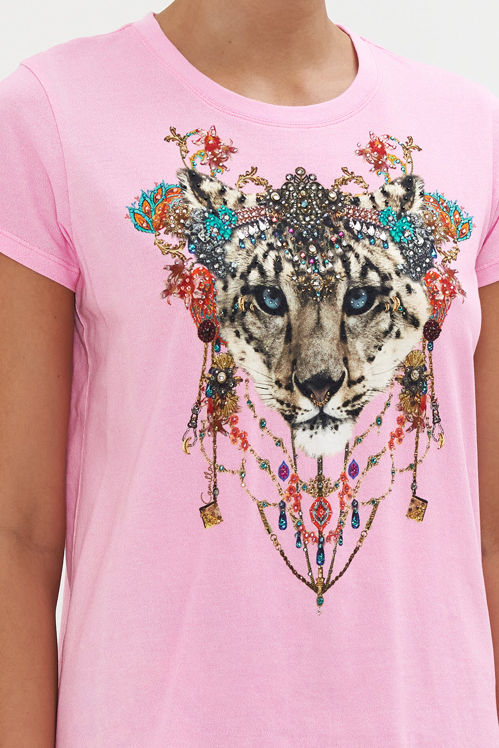 SLIM FIT ROUND NECK T-SHIRT QUEEN ATLANTIS