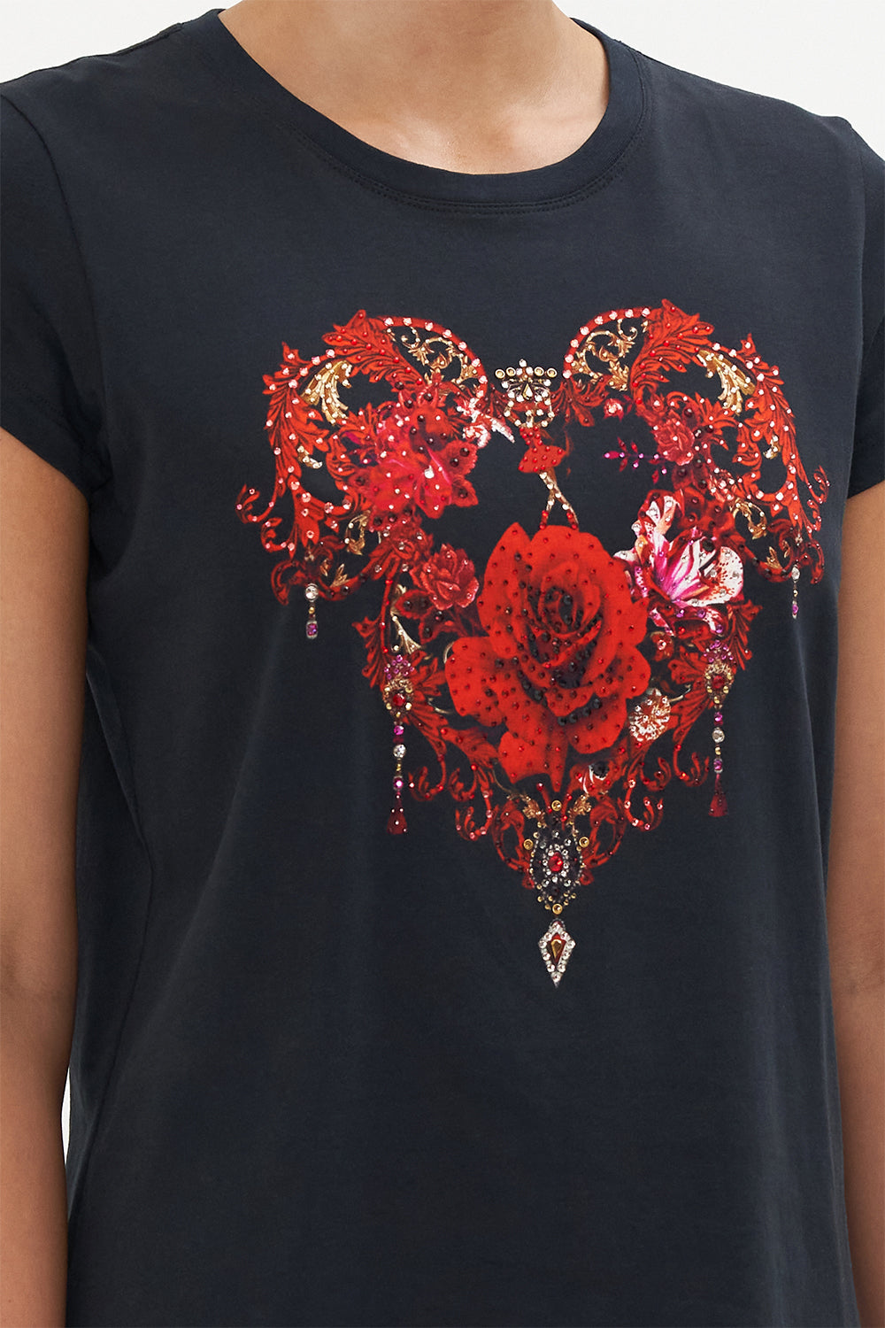 SLIM FIT ROUND NECK T-SHIRT SISTERHOOD OF THE ROSE