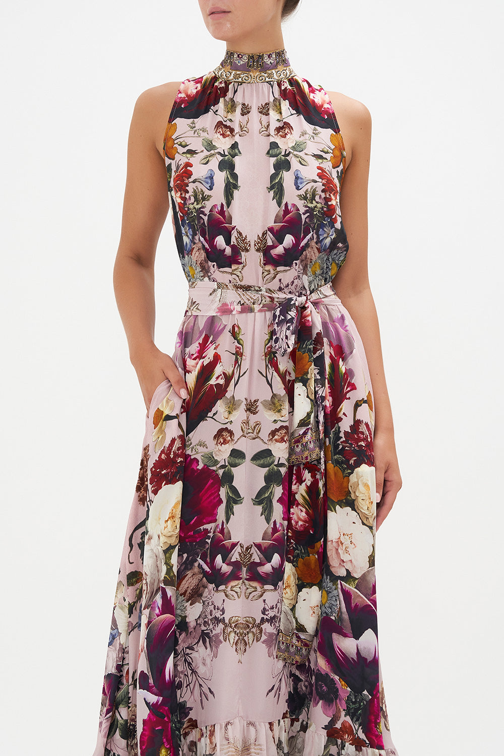 NECKTIE DRESS WITH ELASTICATED WAIST GYPSY ROSE