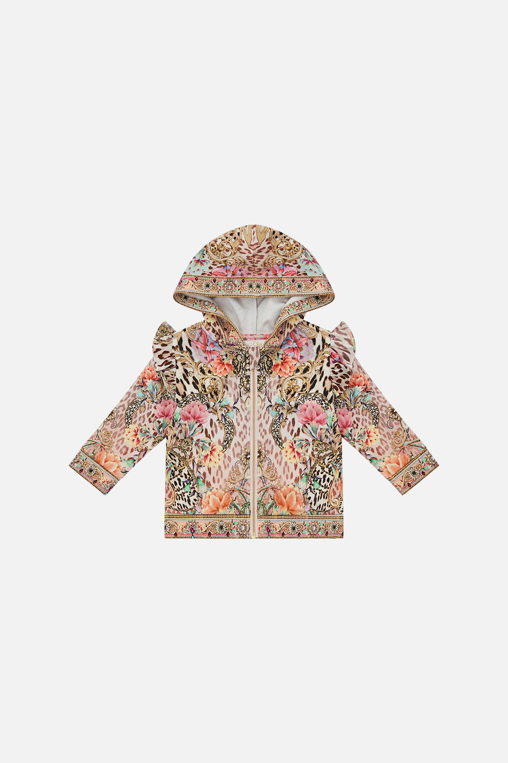 Babies Frill Hoodie Jacket Queen Atlantis print by CAMILLA