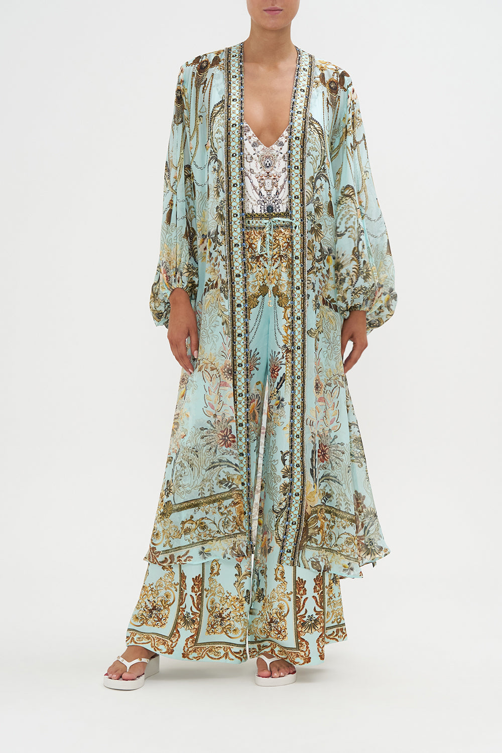 Blouson Sleeve Layer Adieu Yesterday print by CAMILLA