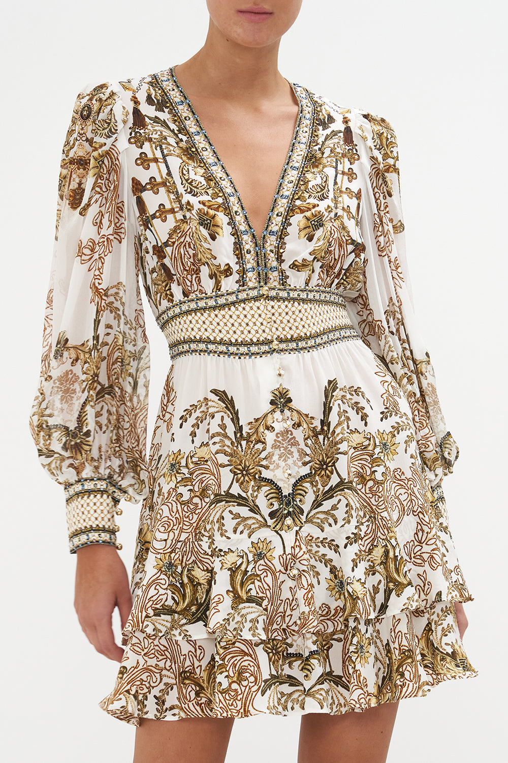 BUTTON FRONT FRILL DRESS ROAD TO RICHESSE