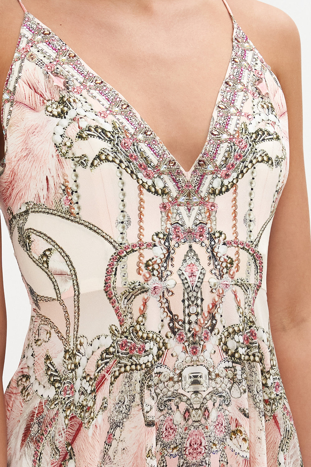 ROULEAUX STRAP V-NECK MIDI DRESS STARSHIP SISTAS