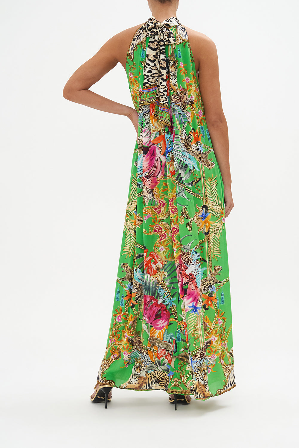 TIE NECK LONG DRESS CURIOUS AND CURIOUSER