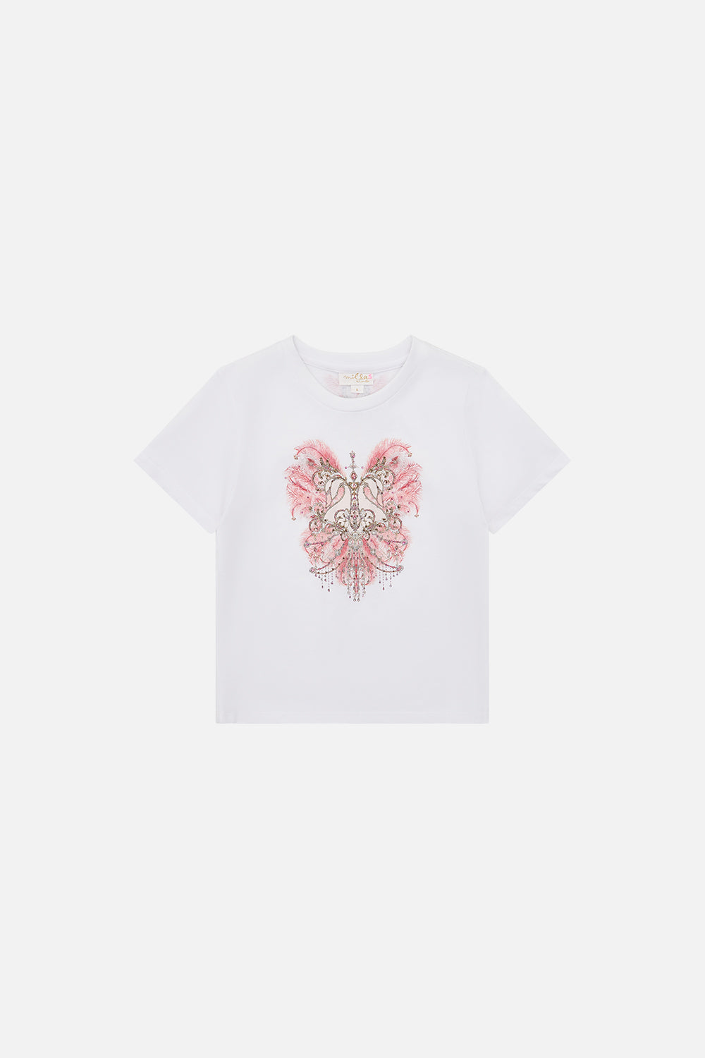 Kids Short Sleeve T-Shirt 12-14 Starship Sistas print by CAMILLA