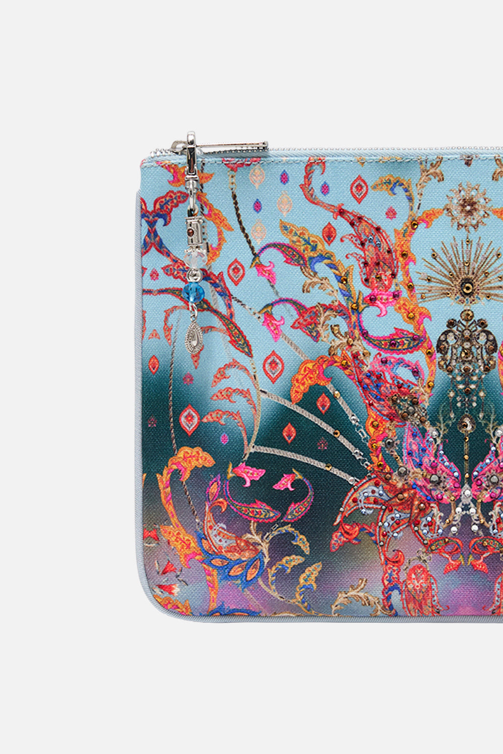 SMALL CANVAS CLUTCH WHAT LIES BENEATH