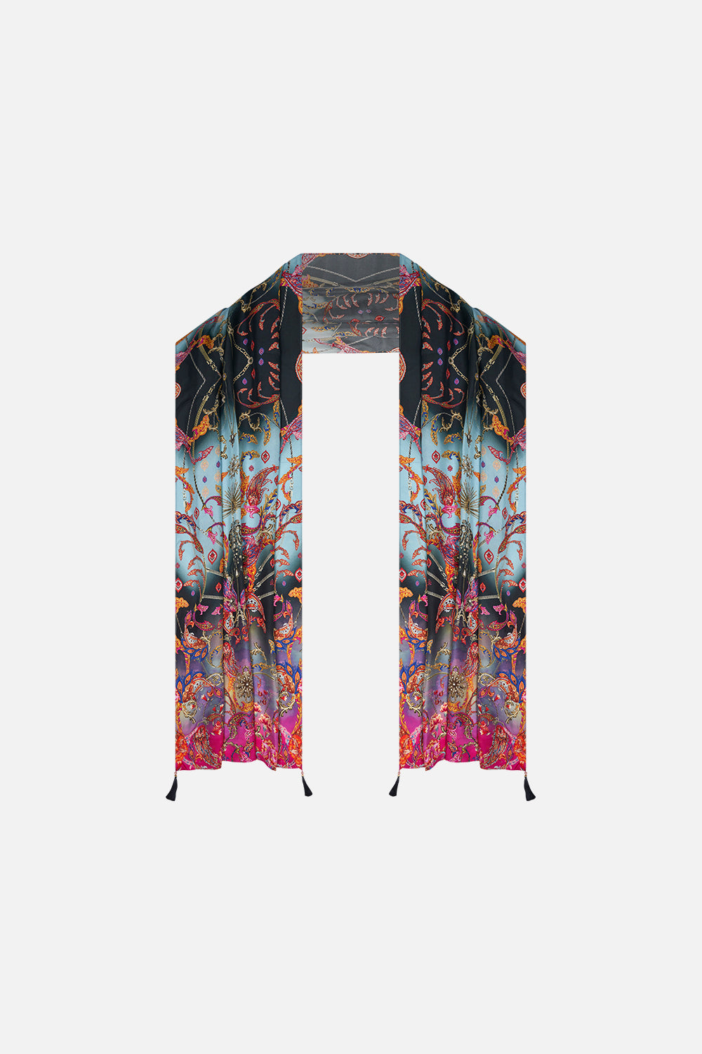 Modest Scarf With Tassel What Lies Beneath print by CAMILLA