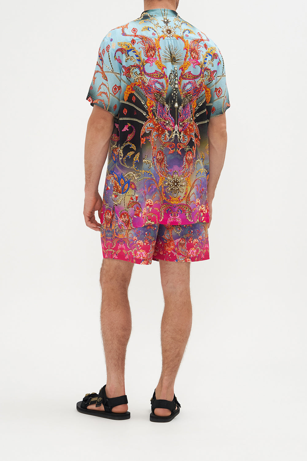 SHORT SLEEVE MANDARIN SHIRT WHAT LIES BENEATH