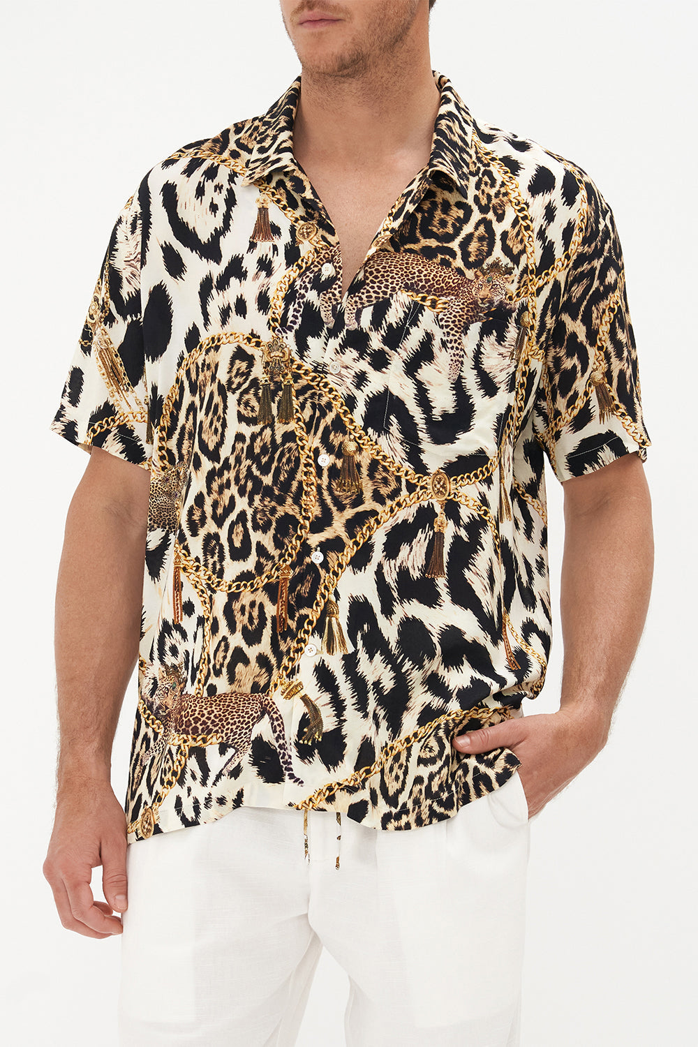 SHORT SLEEVE CAMP COLLARED SHIRT ROLE CALL