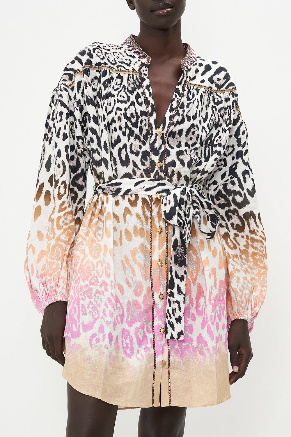 BLOUSON SLEEVE SHIRT DRESS KITTY KAT KLUB