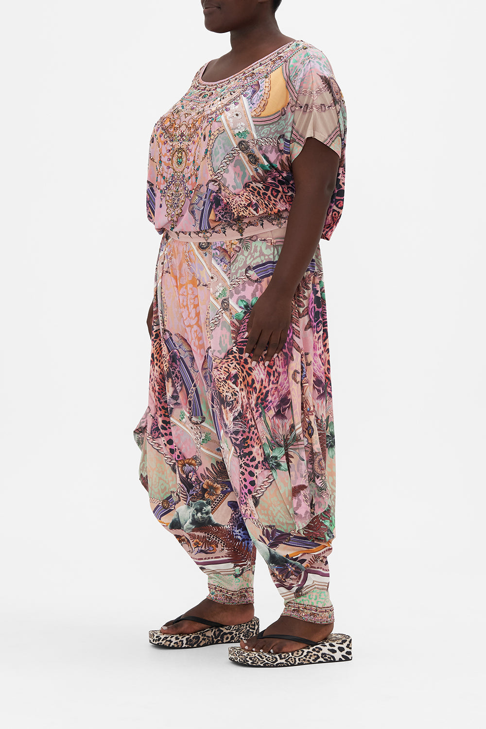 JERSEY DRAPE PANT WITH POCKET KITTY KAT KLUB