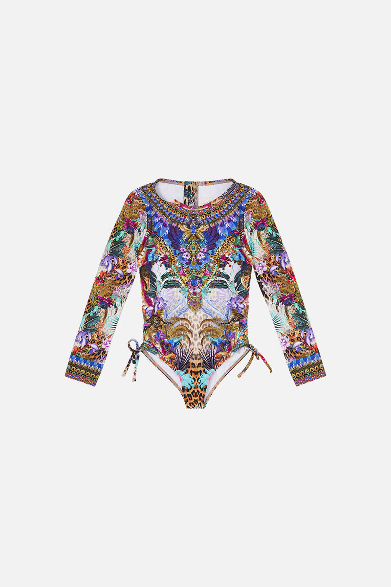 KIDS RUCHED SIDE PADDLESUIT 12-14 MERRY GO ROUND main image 1