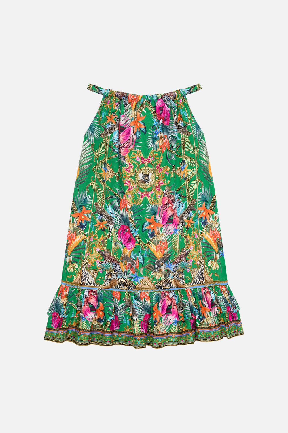 KIDS FRILL HEM TIERED DRESS 4-10 CURIOUS AND CURIOUSER