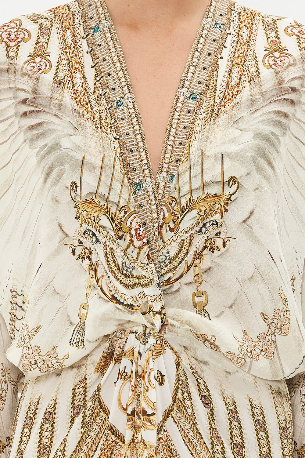 TWIST FRONT BATWING DRESS SOAR LIKE AN EAGLE