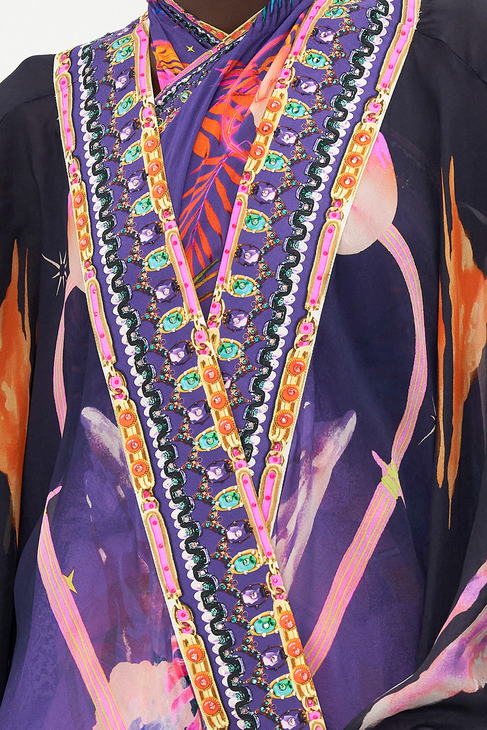 LONG SLEEVE LONG CAPE FLIGHT OF THE FLAMINGO