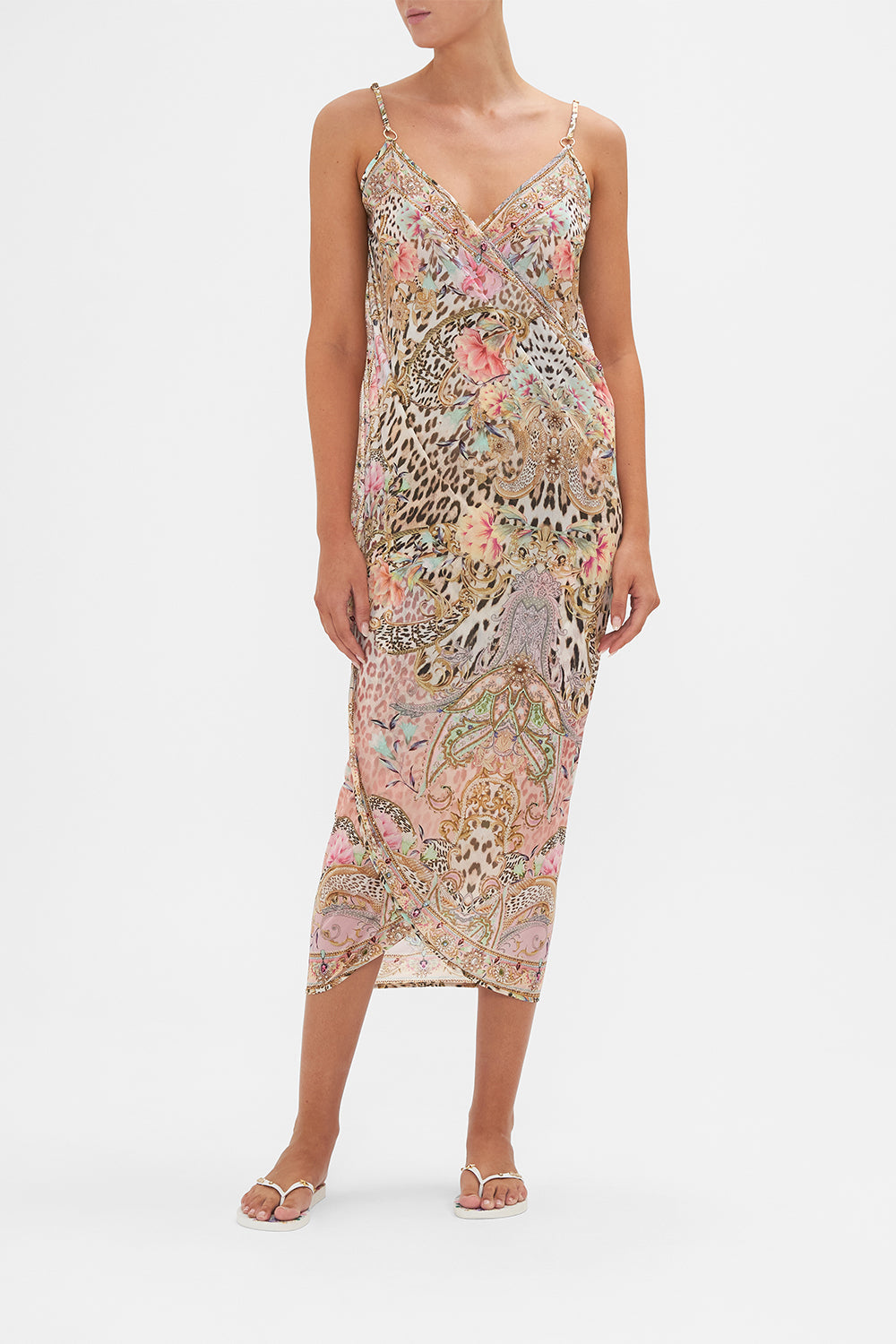 Sarong With Straps And Trim Detail Queen Atlantis print by CAMILLA