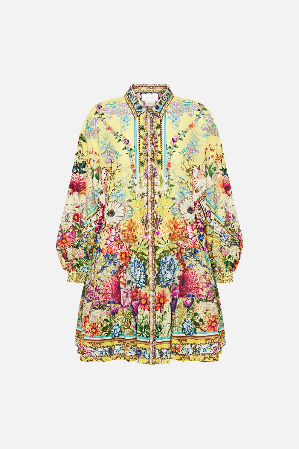 TIERED SHIRT DRESS BIRDS AND THE BEES