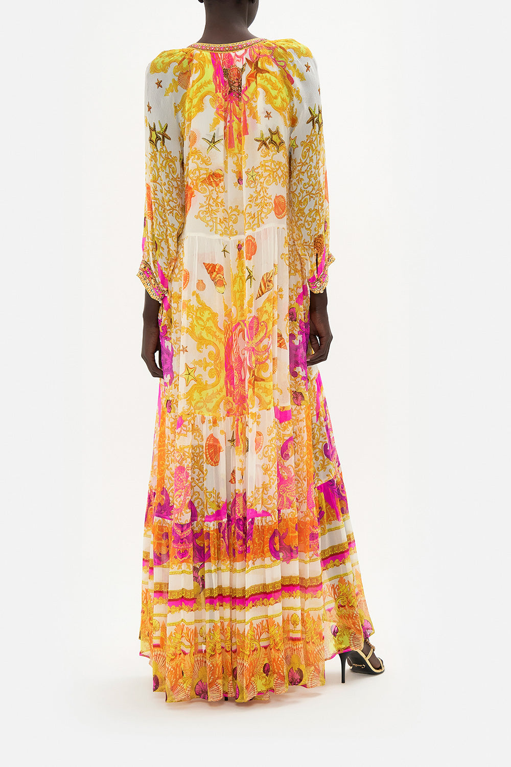 LONG GATHERED PANEL DRESS SQUID SQUAD