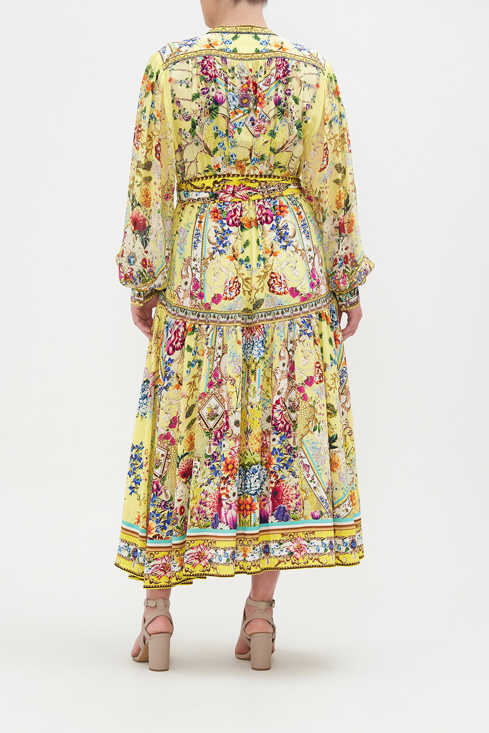 BUTTON THROUGH DRESS WITH YOKE BIRDS AND THE BEES