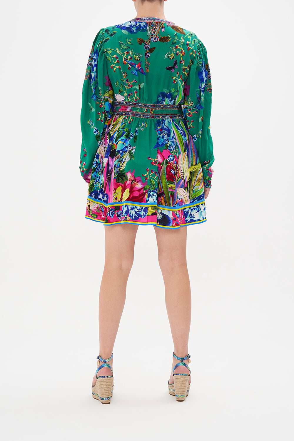 DROP SLEEVE DRESS WITH WAISTBAND RUN FROM PARADISE