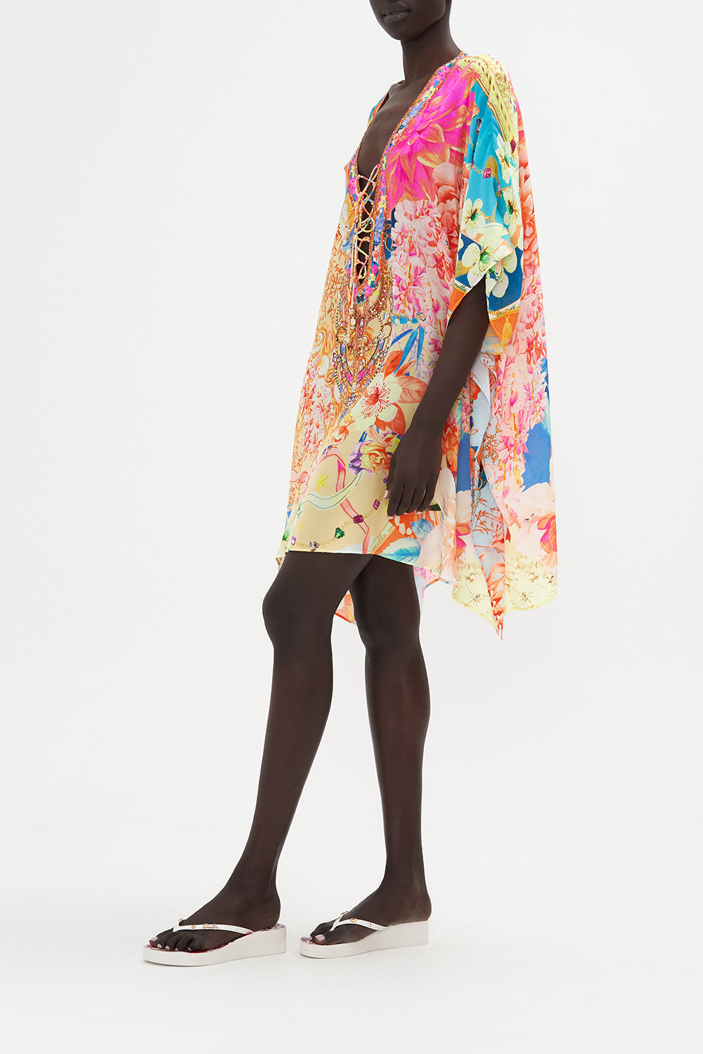 SHORT LACE UP KAFTAN MEET ME IN THE GARDEN