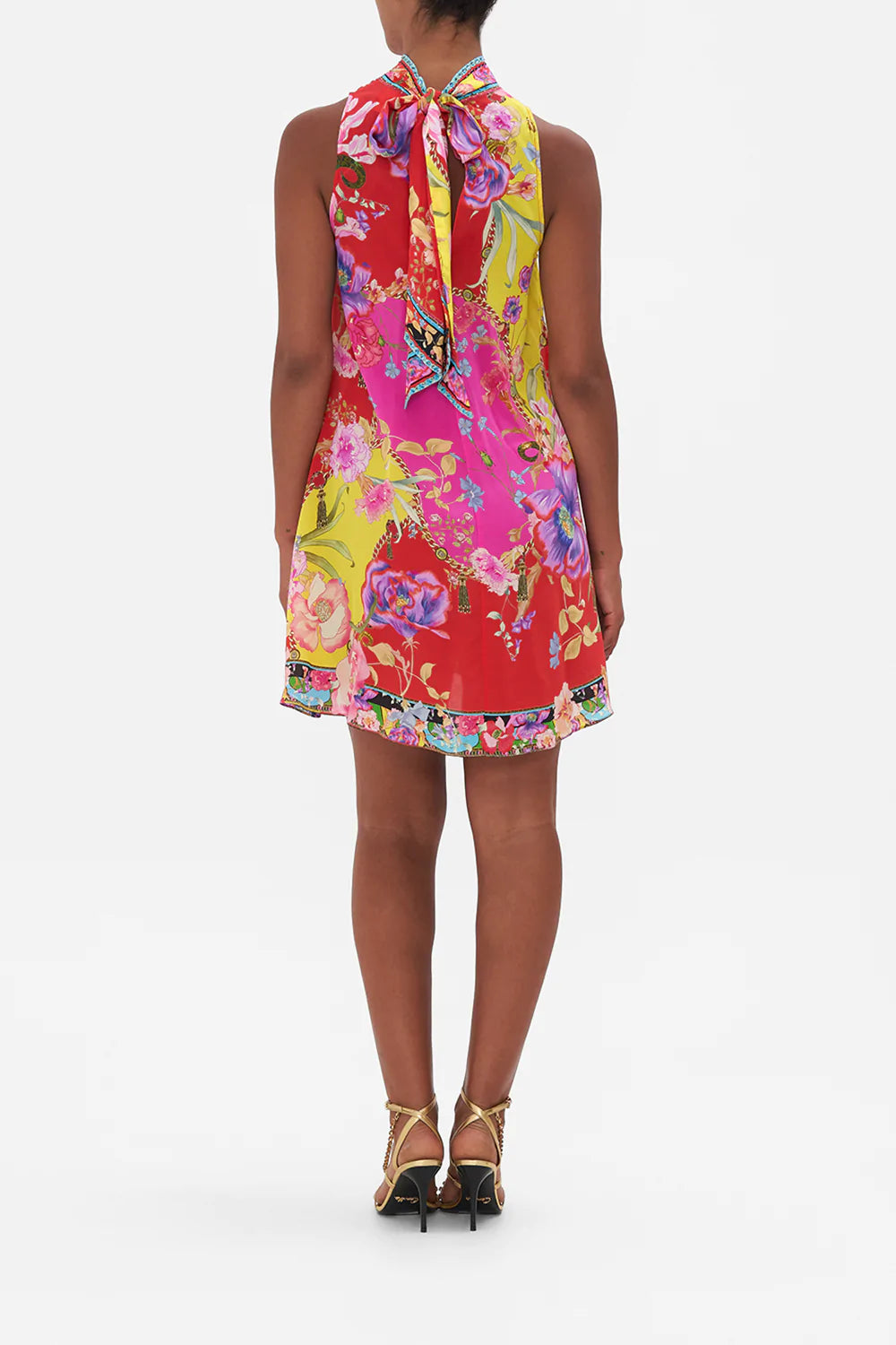 BACK NECK TIE SHORT DRESS THE BEETLES