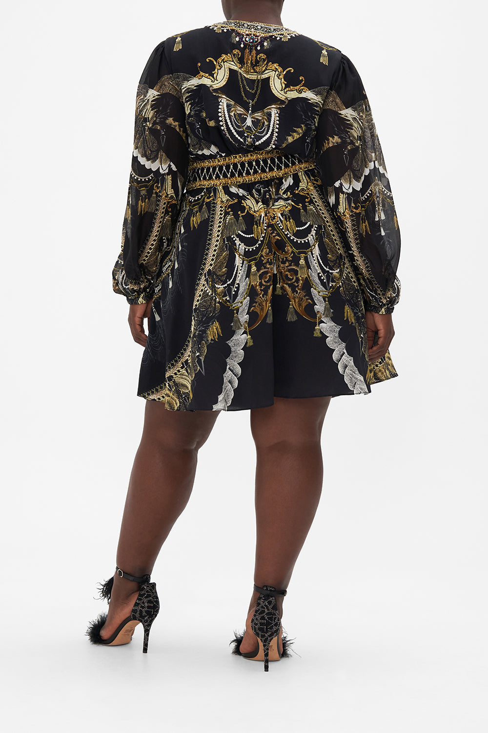 CURVED WAISTBAND SHORT DRESS RAVIN RAVEN