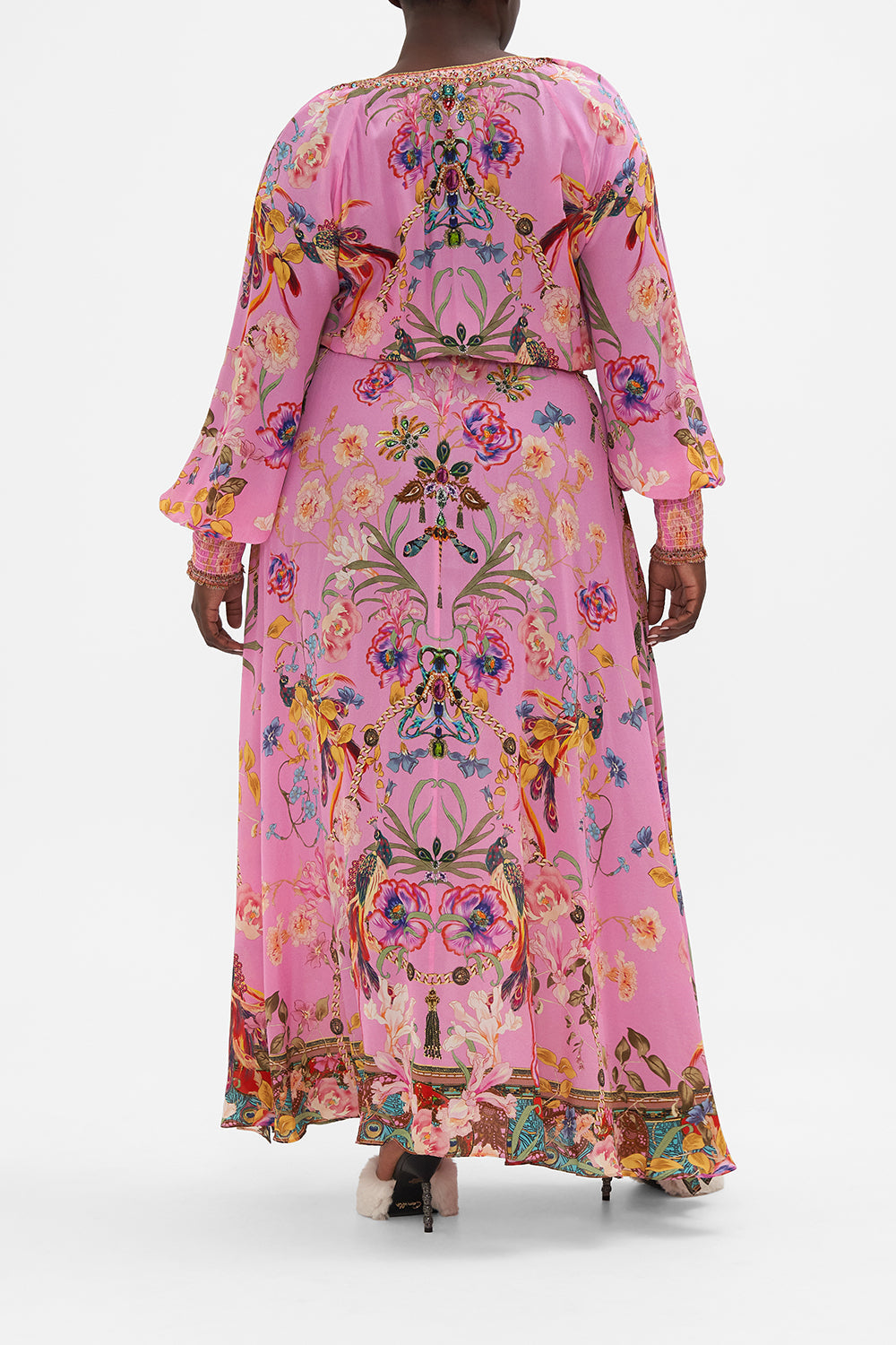 DRESS WITH SHIRRED WAIST AND CUFF LOOK AT ME