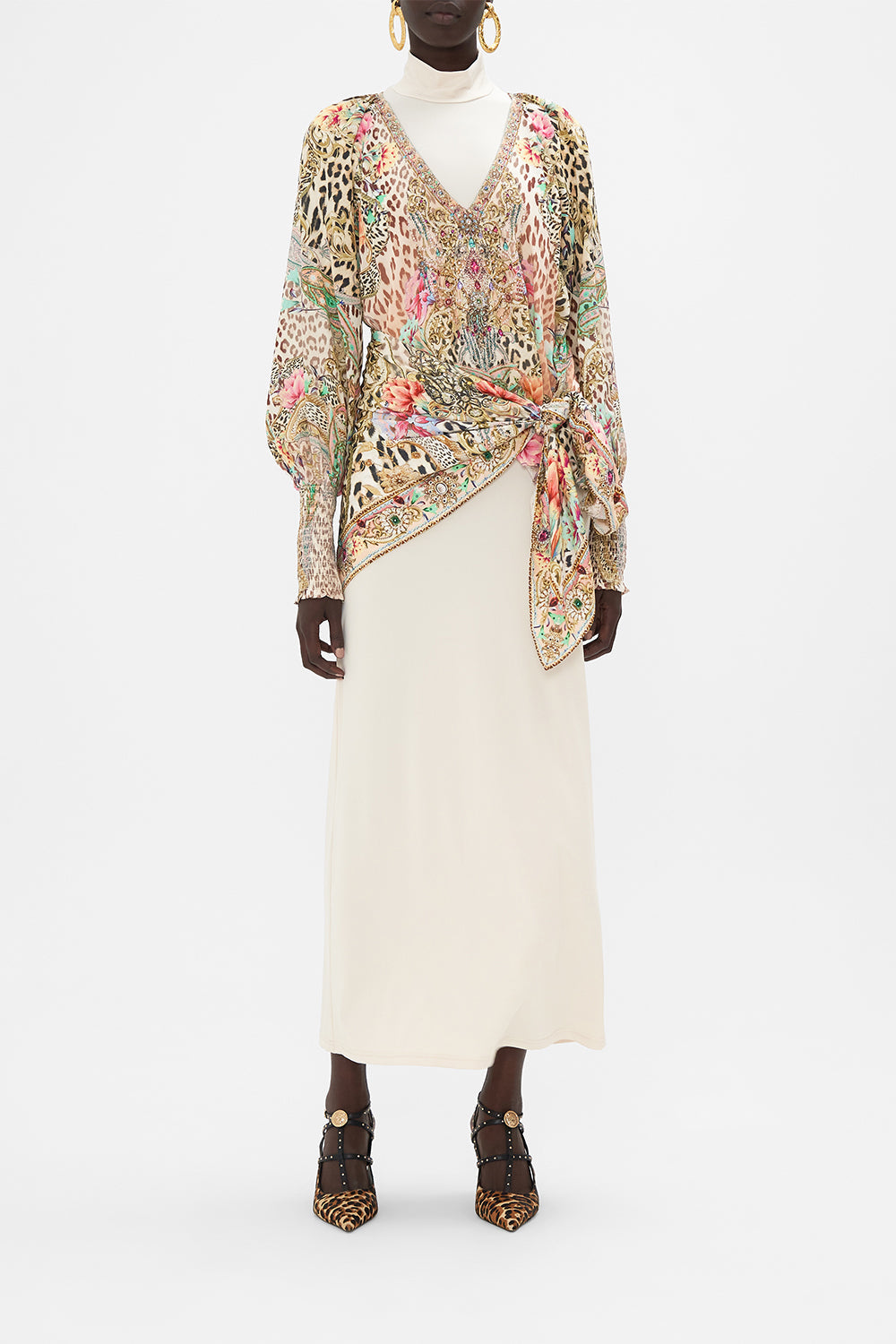 SHIRRED CUFF BLOUSE QUEEN ATLANTIS