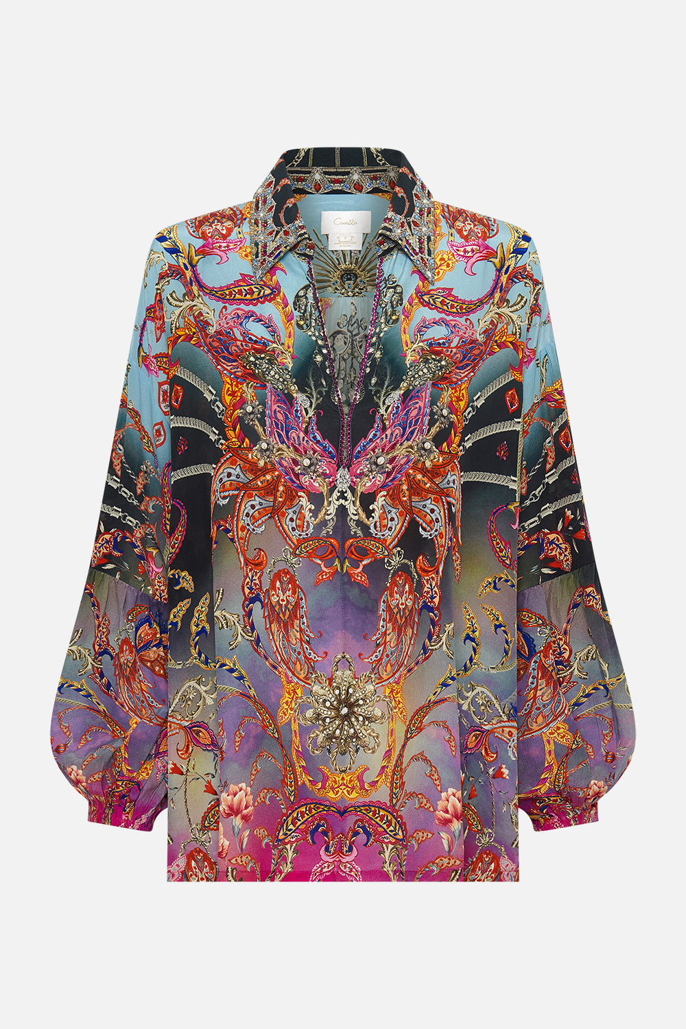 Vintage Collar Blouse What Lies Beneath print by CAMILLA