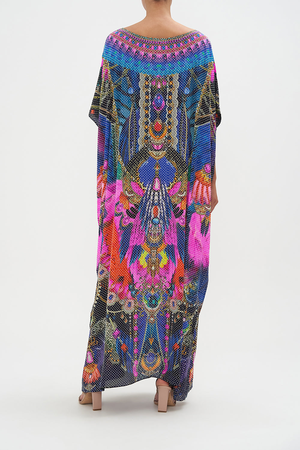 LUXE EMBELLISHED ROUND NECK KAFTAN DANCING WITH DESTINY