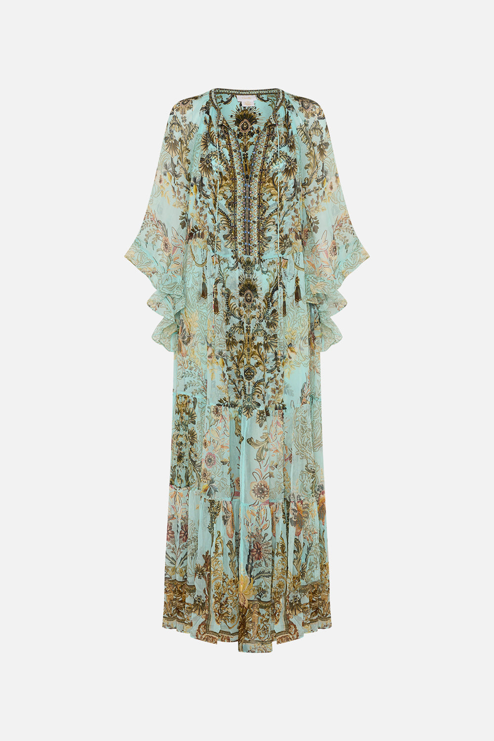 WIDE SLEEVE GATHERED DRESS ADIEU YESTERDAY