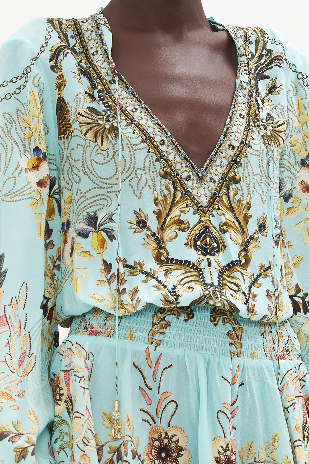 SHIRRED RELAXED SHORT DRESS ADIEU YESTERDAY