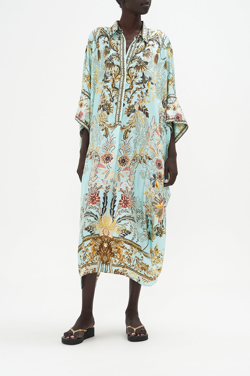 Batwing Kaftan Adieu Yesterday print by CAMILLA