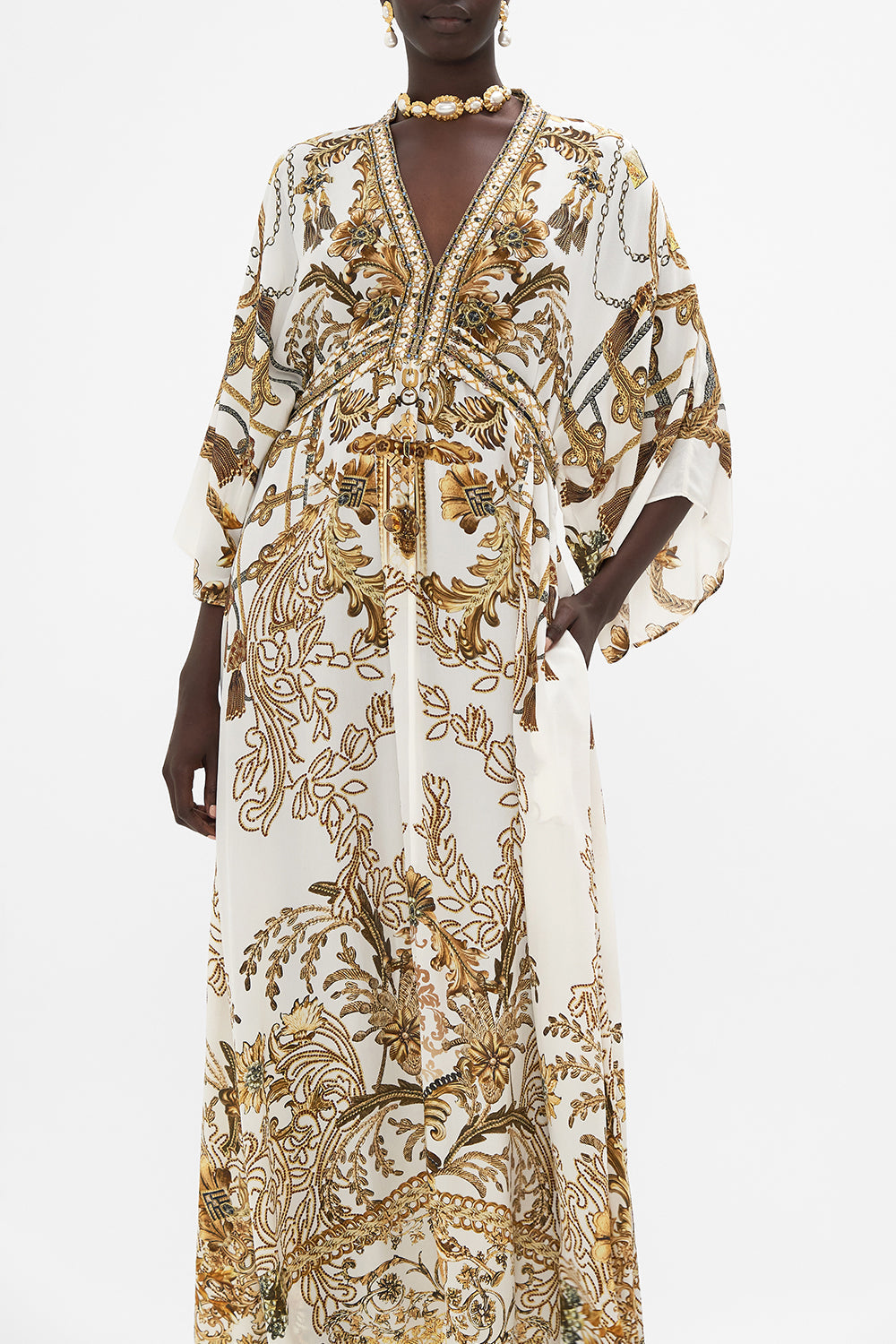 WAIST TIE LONG KAFTAN ROAD TO RICHESSE