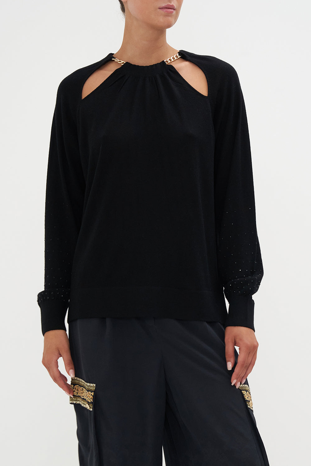 CHAIN DETAIL CUT OUT JUMPER ROLE CALL