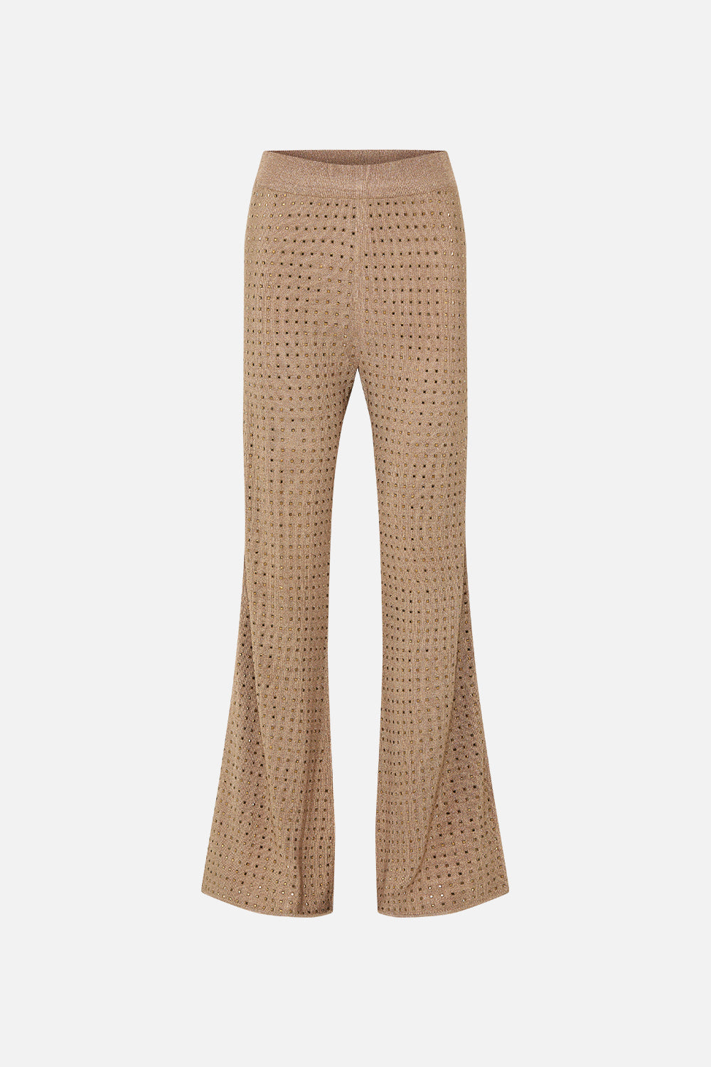 FLARED JACQUARD KNIT PANT RAVIN RAVEN