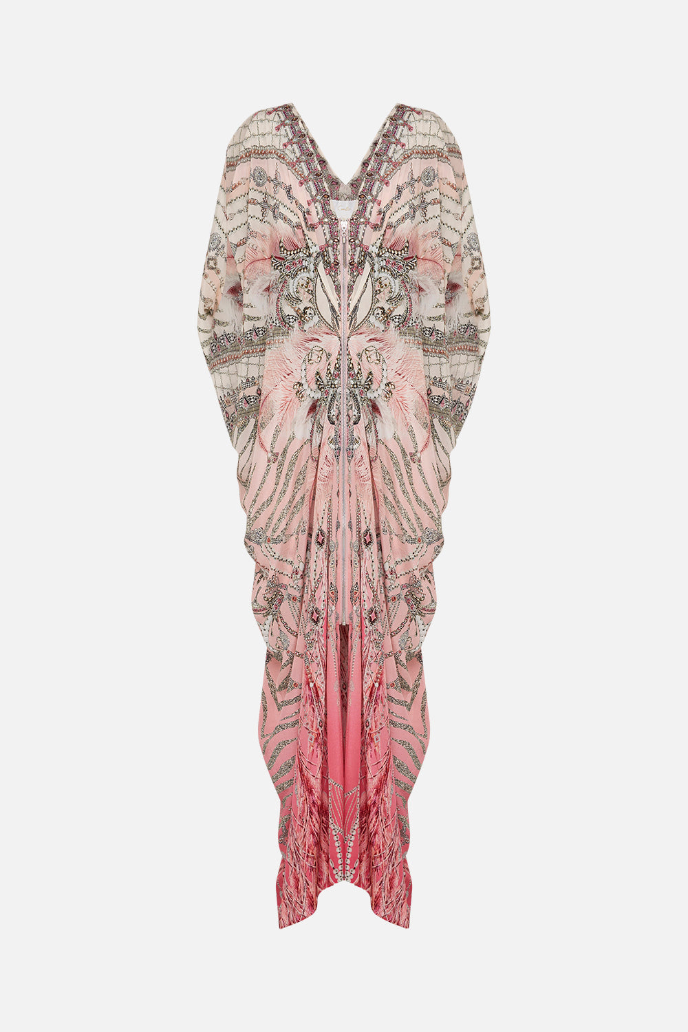 LONG DRAPE DRESS WITH ZIP FRONT STARSHIP SISTAS