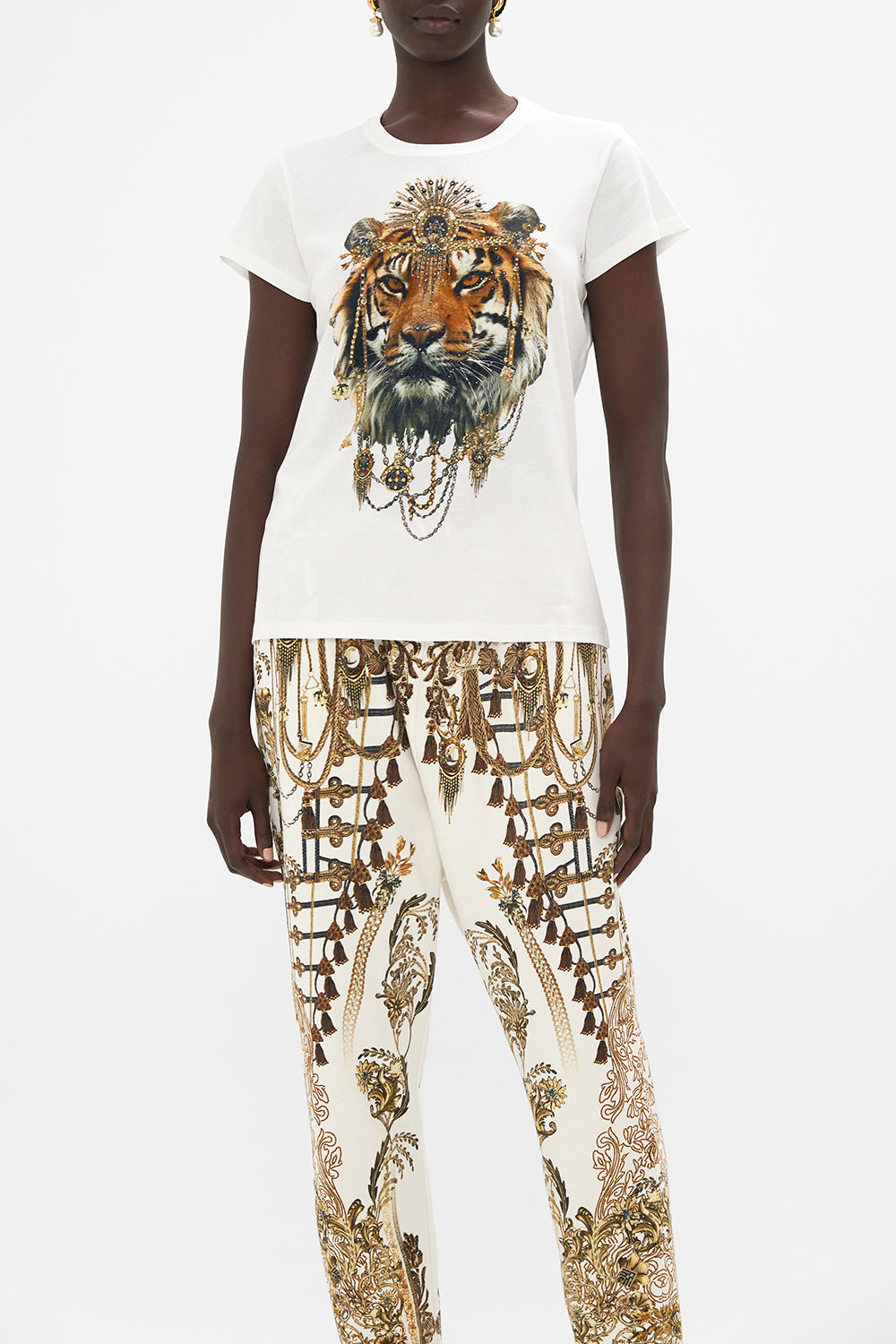 SLIM FIT ROUND NECK T-SHIRT ROAD TO RICHESSE