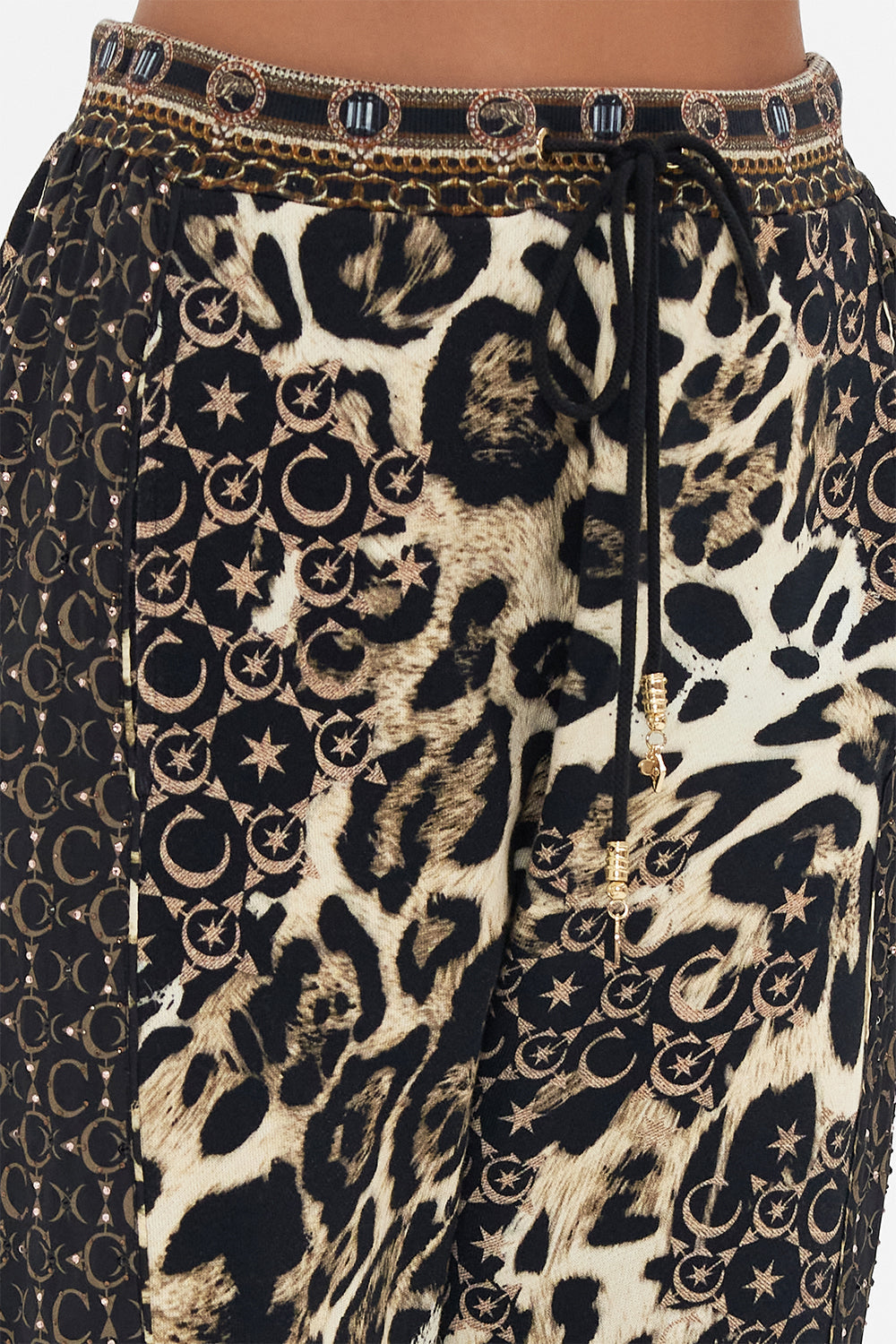 JERSEY AND SILK MIX DROP CROTCH PANT WILDCAT SOIREE