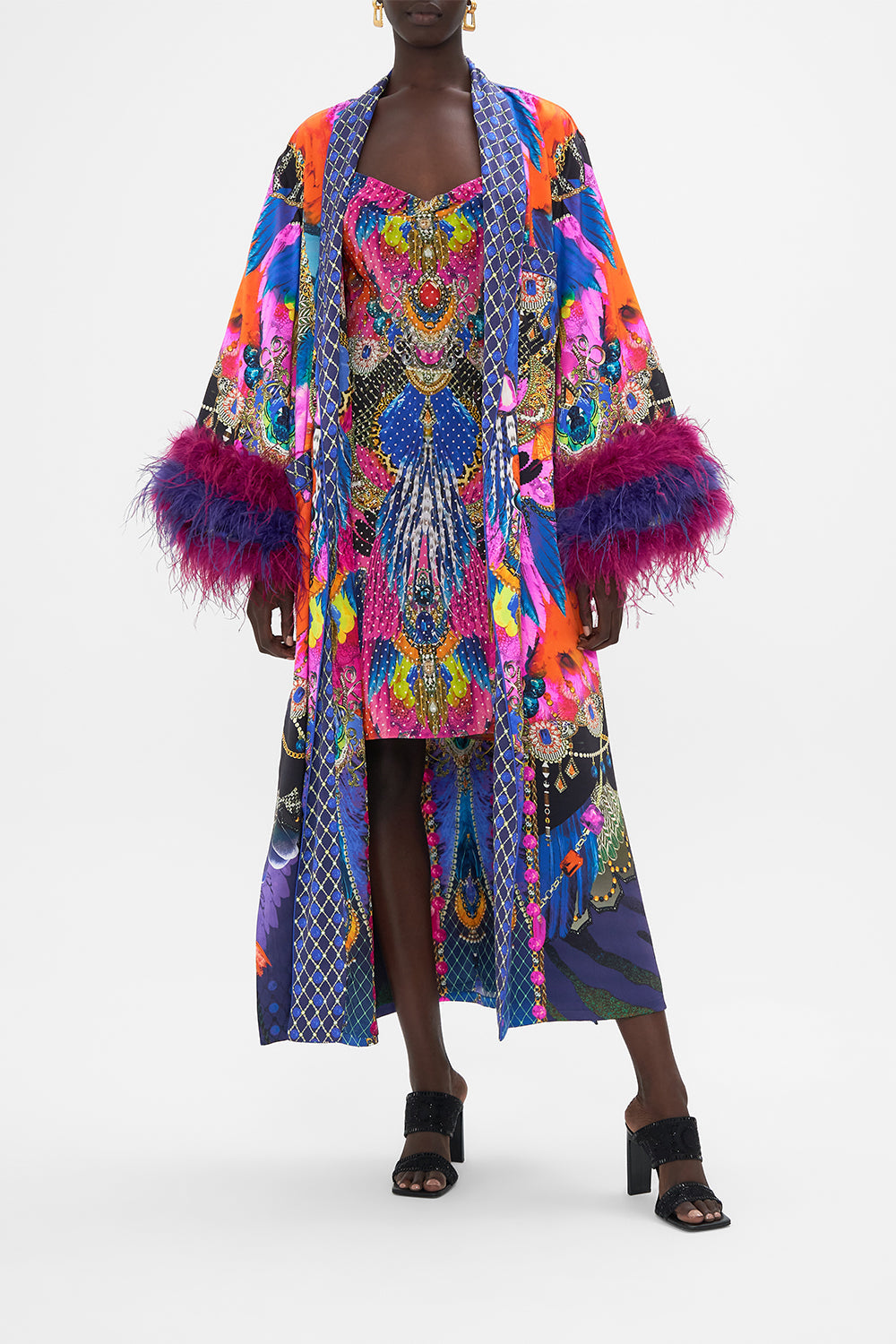 LONG ROBE WITH FLARED SLEEVE DANCING WITH DESTINY