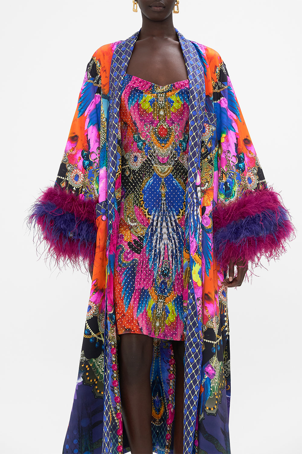 LONG ROBE WITH FLARED SLEEVE DANCING WITH DESTINY