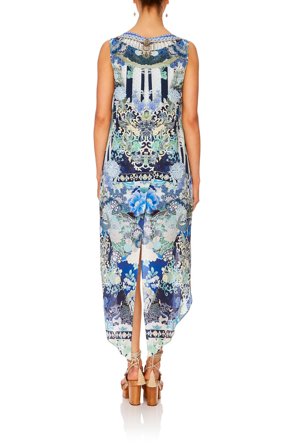 HIGH LOW CROSS BACK TOP CLOUD DANCER