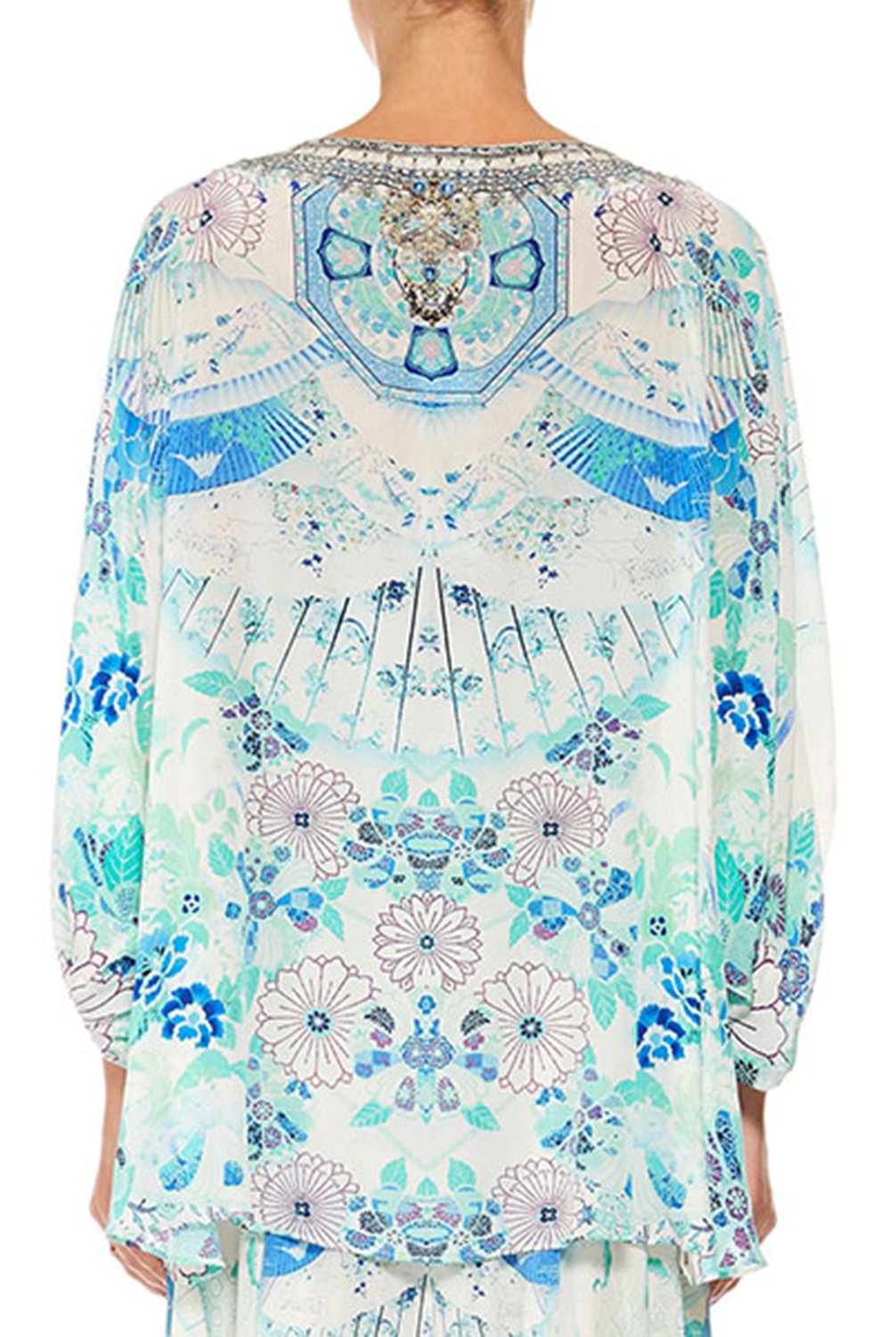 RAGLAN SLEEVE BLOUSE W/CUFF HEAD IN THE CLOUDS