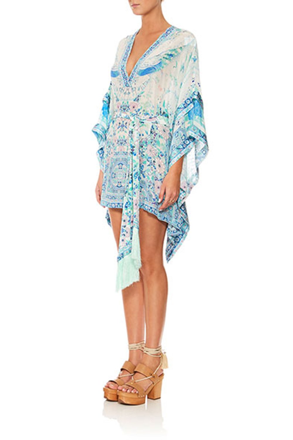 DOUBLE LAYER KIMONO SLEEVE DRESS HEAD IN THE CLOUDS