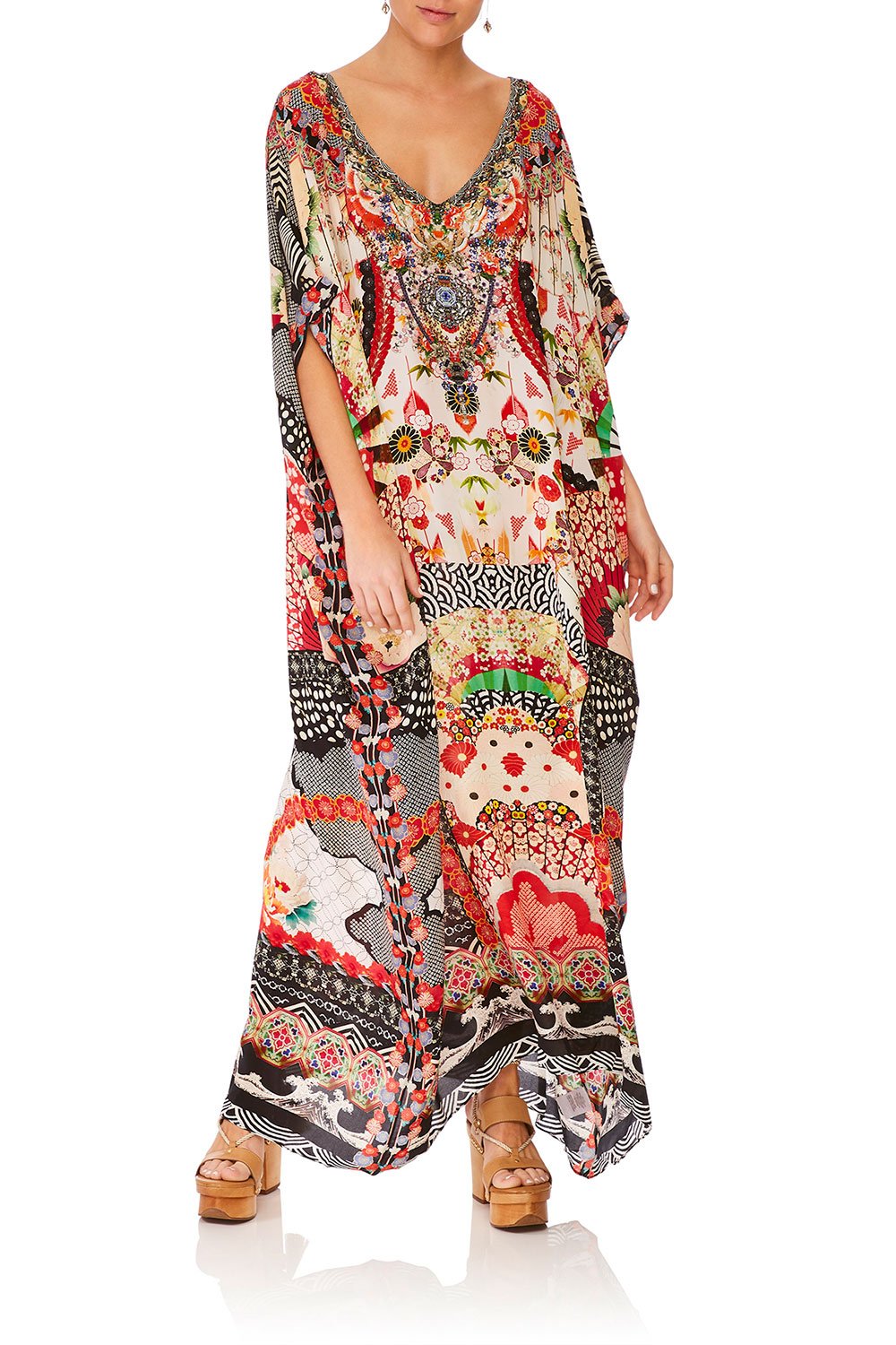 V NECK KAFTAN VINTAGE VIXEN